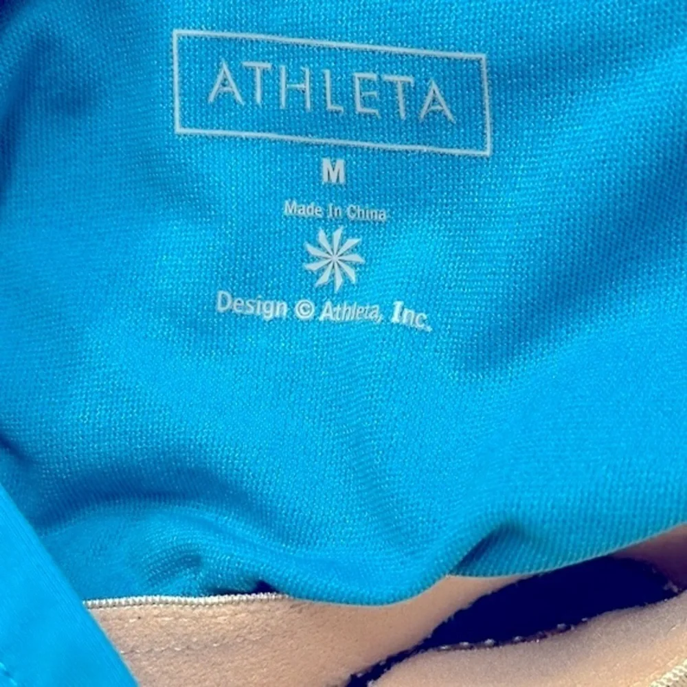 Women’s Athleta Sunfish Polyester & Spandex V Neck Tank Style Swim Dress Size M
